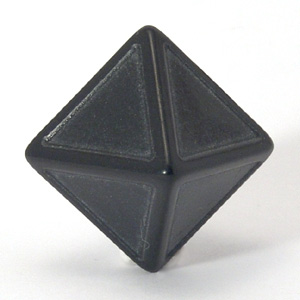 8 Sided Black Indented Dice